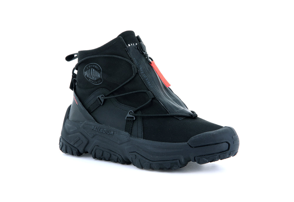 Zapatillas Palladium OFF-GRID HI ZIP WATERPROOF + Mujer Negras | Costa Rica-84396